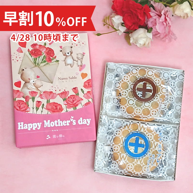 【母の日限定・早割10%OFF】丸十生サブレ チョコ味/ホワイトチョコ味(6枚入)